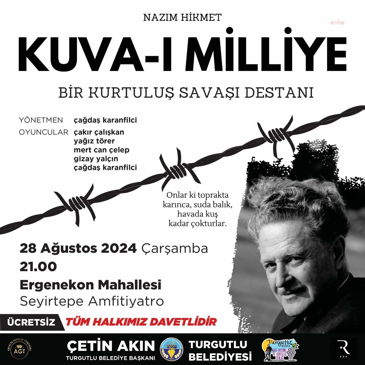 Turgutlu Belediyesi'nden 'Bir Kurtuluş Savaşı Destanı Kuva-ı Milliye' oyunu