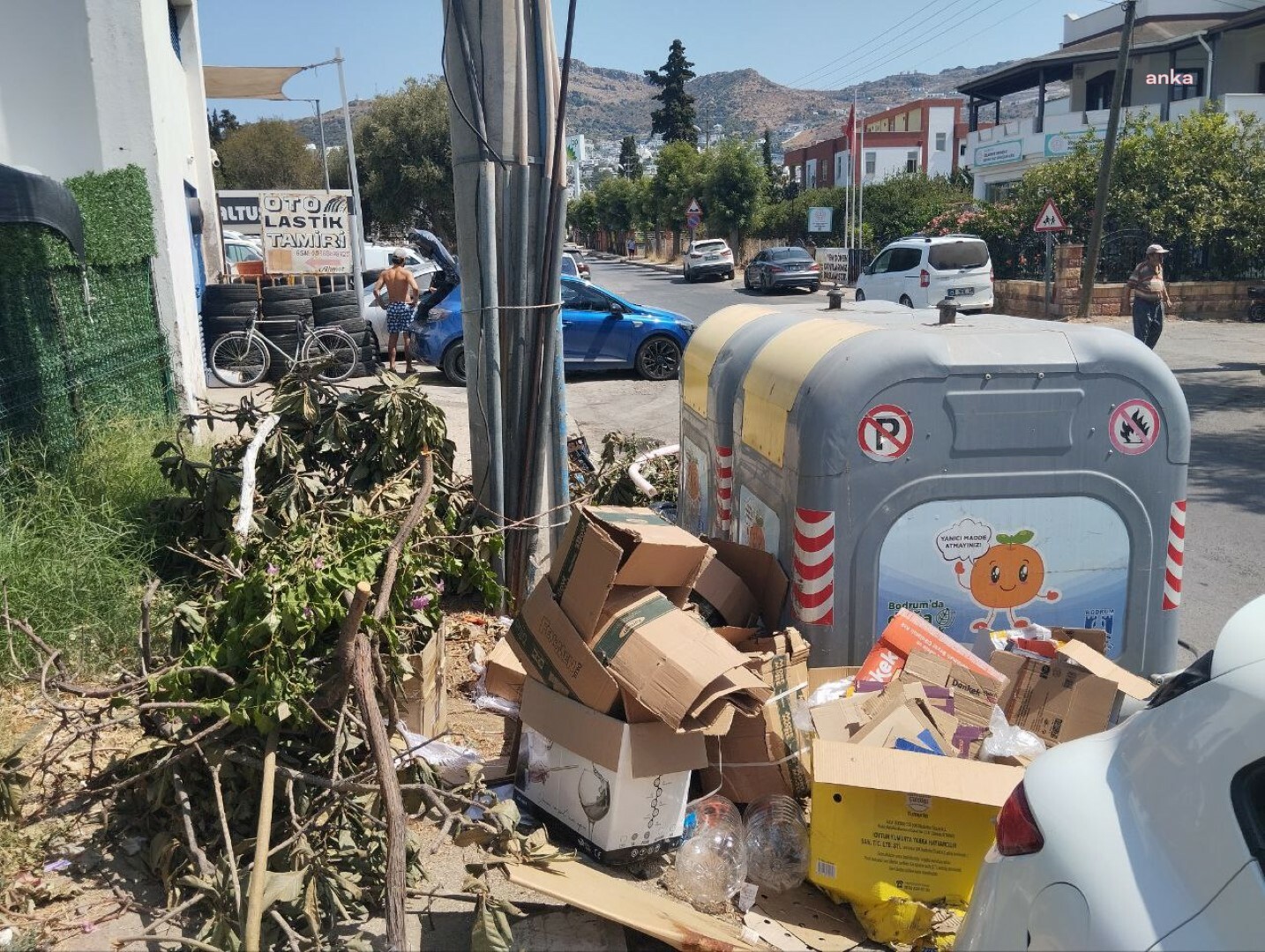 Bodrum’da konteyner kenarlarına çöp atmaya devam eden işletmelere ceza