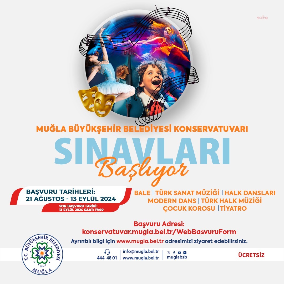 Muğla Büyükşehir Belediyesi Konservatuvarı’na başvurular başladı