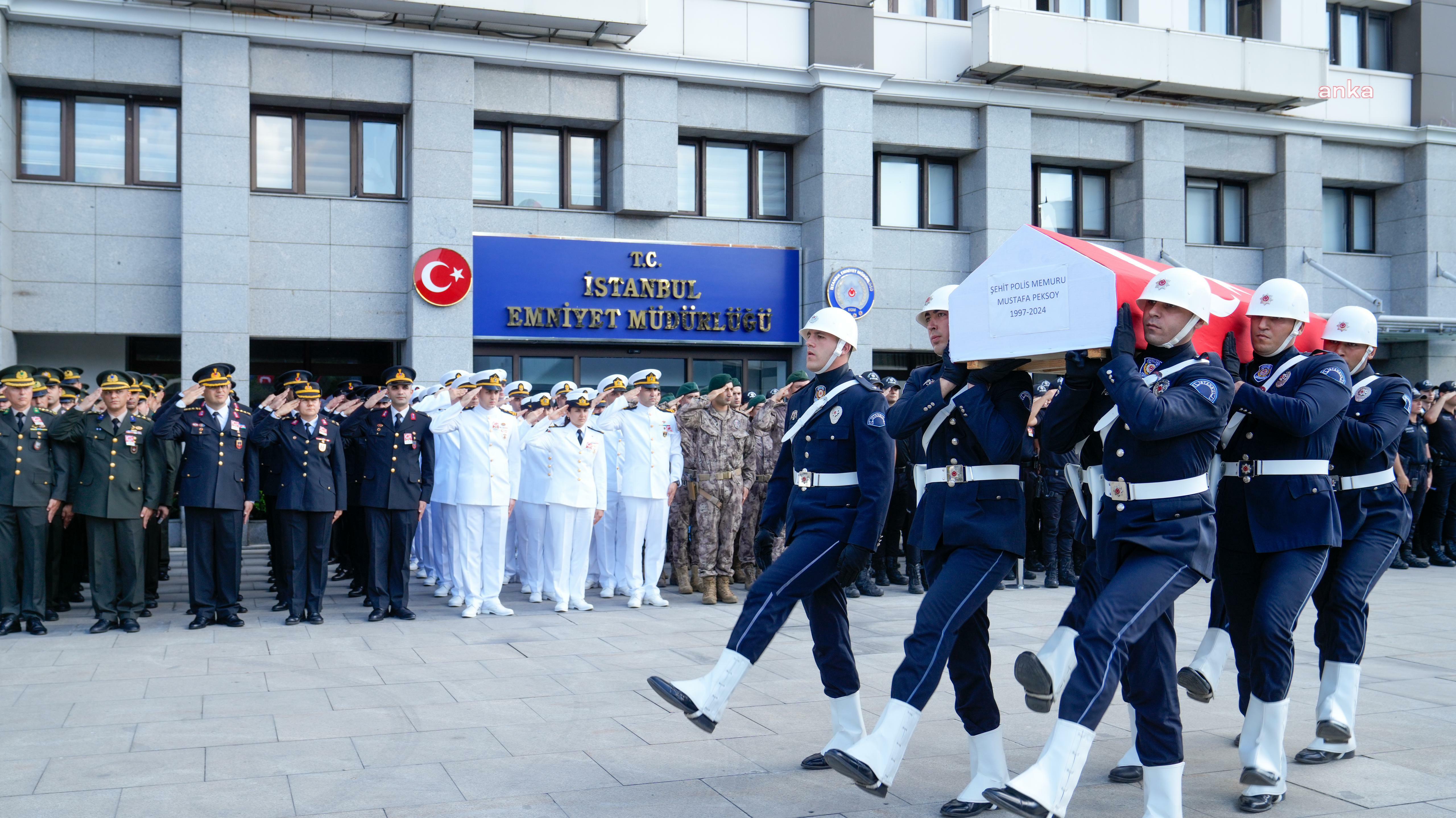 Trafik denetiminde şehit düşen polis memuru için tören düzenlendi