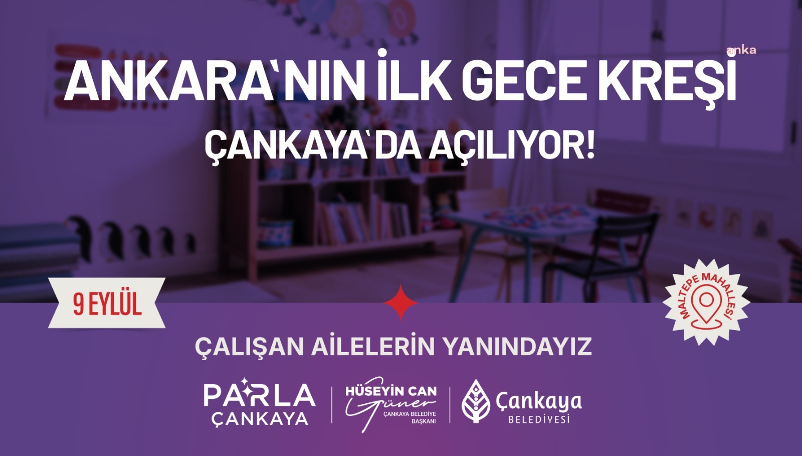 Çankaya Belediyesi’nden 24 saat kreş hizmeti
