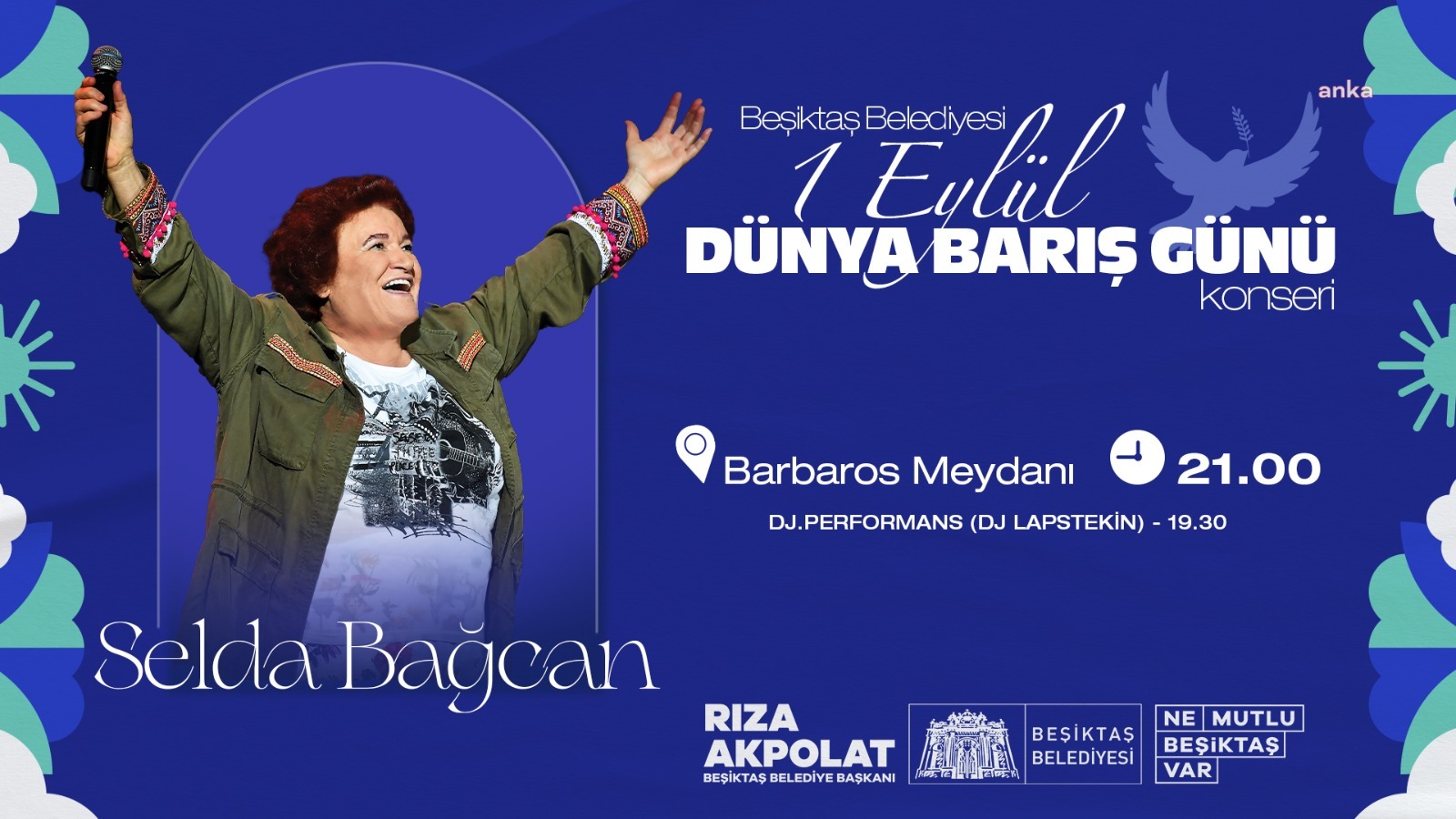 Selda Bağcan, 1 Eylül Dünya Barış Günü’nde Beşiktaş’ta sahne alacak