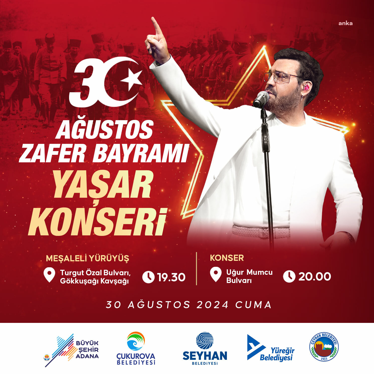 Adana’da 30 Ağustos Zafer Bayramı etkinliklerle kutlanacak