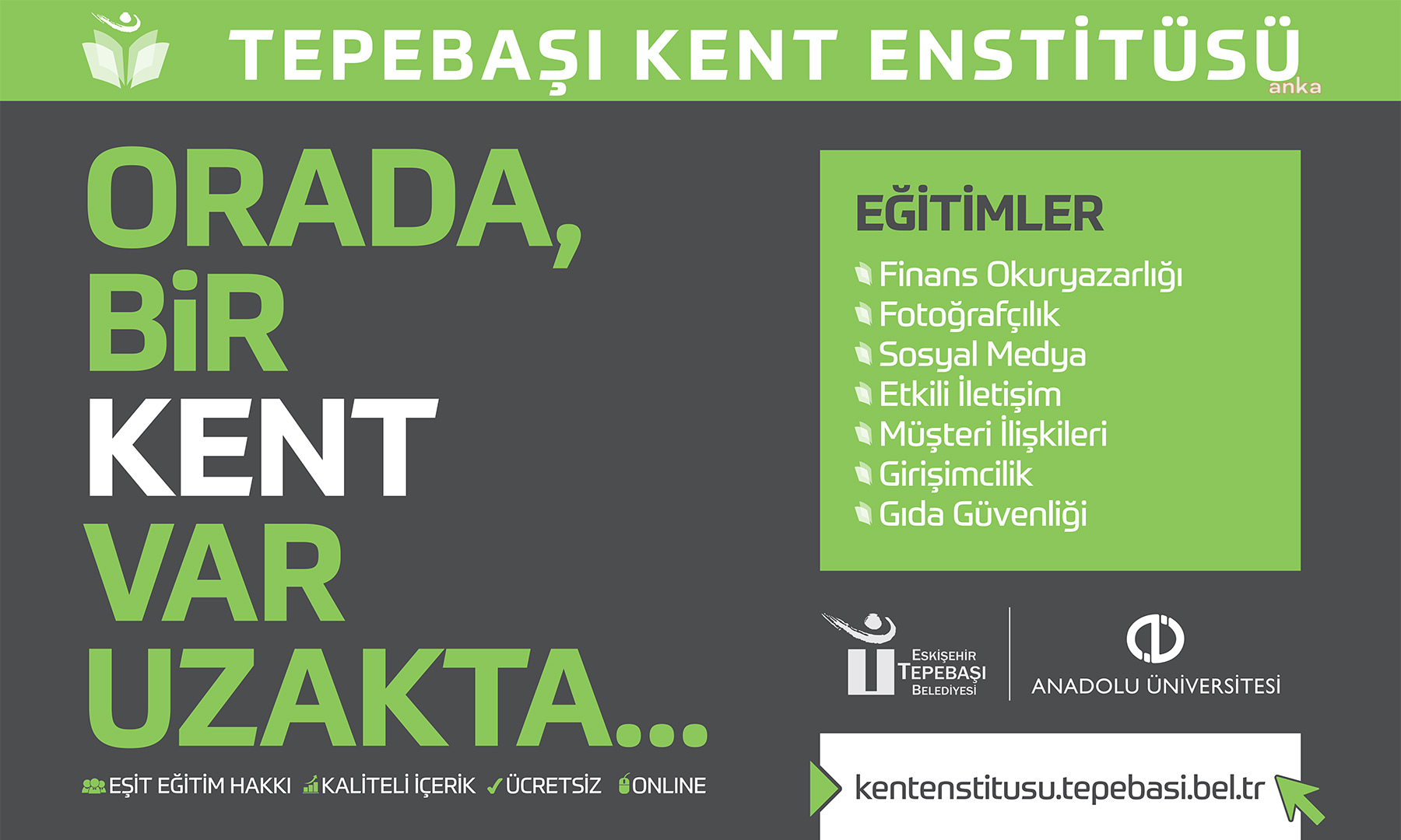 Tepebaşı Kent Enstitüsü’nün eğitimlerinden 3 bin 570 öğrenci yararlanıyor