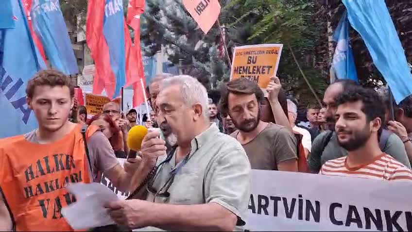 Hopa'da Reşit Kibar'ın öldürülmesi Ankara'da protesto edildi: "Bu saldırının sorumlusu Artvin'in her noktasını şirketlere peşkeş çeken AKP iktidarıdır"
