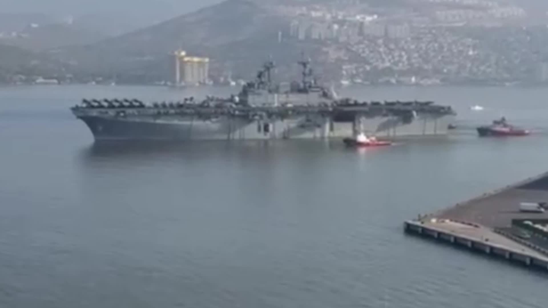 ABD Gemisi USS WASP İzmir Limanı'ndan ayrıldı