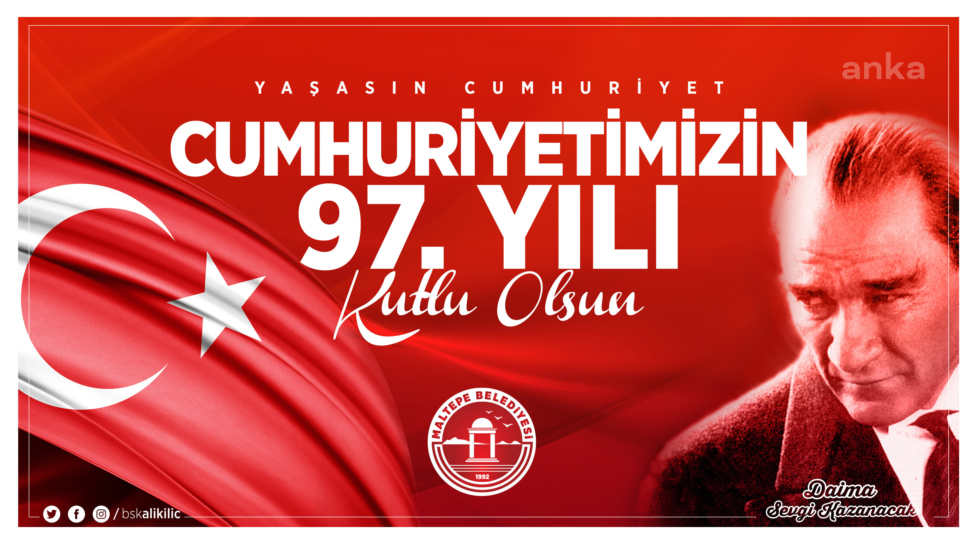 CUMHURİYET'İN 97'NCİ YILINA MALTEPE'DE COŞKULU KUTLAMA