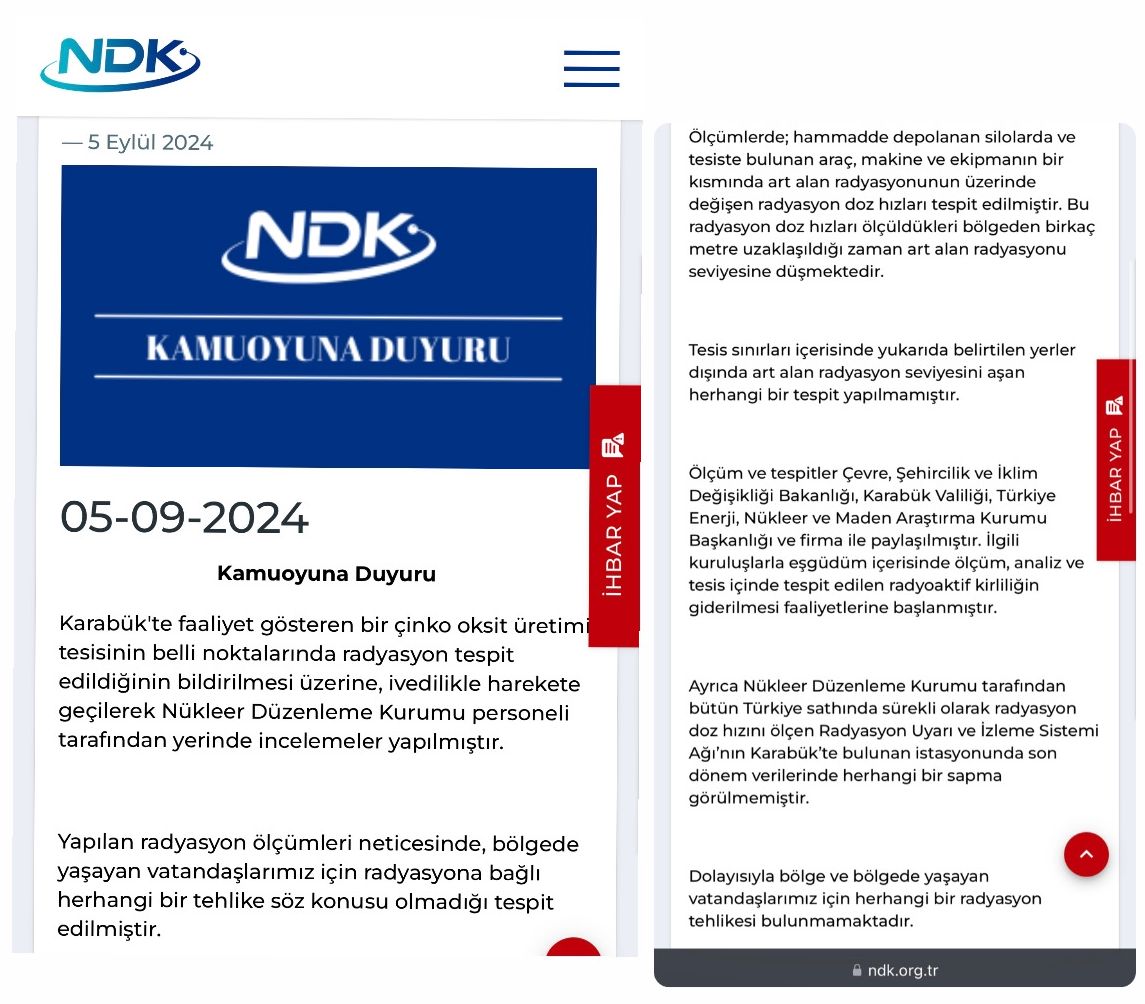 Karabük MARZİNC fabrikasını işçilerinden ''yüksek oranda radyasyon'' iddiası