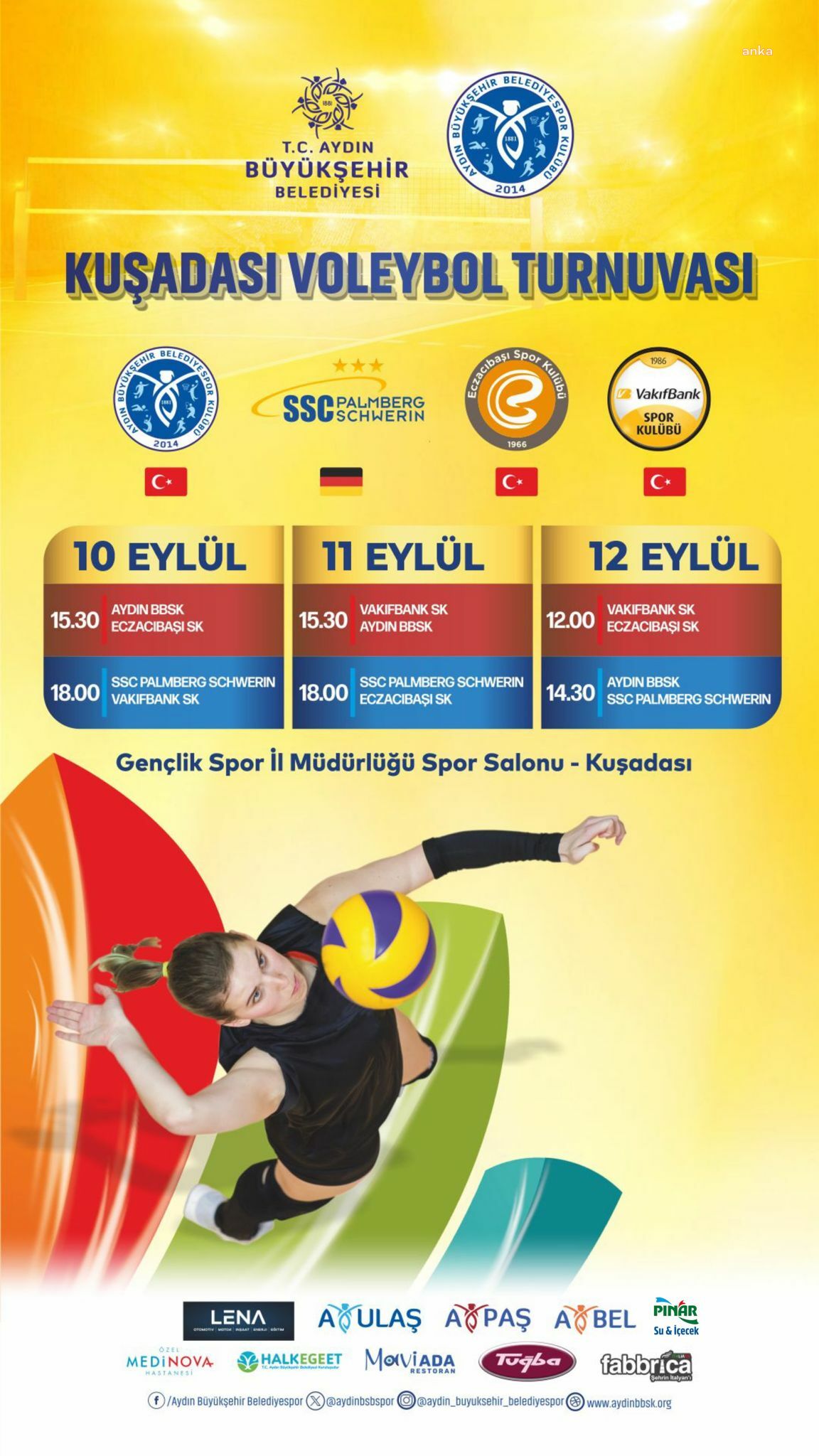 Aydın Büyükşehir Belediye, Uluslararası Voleybol Turnuvası'na ev sahipliği yapıyor