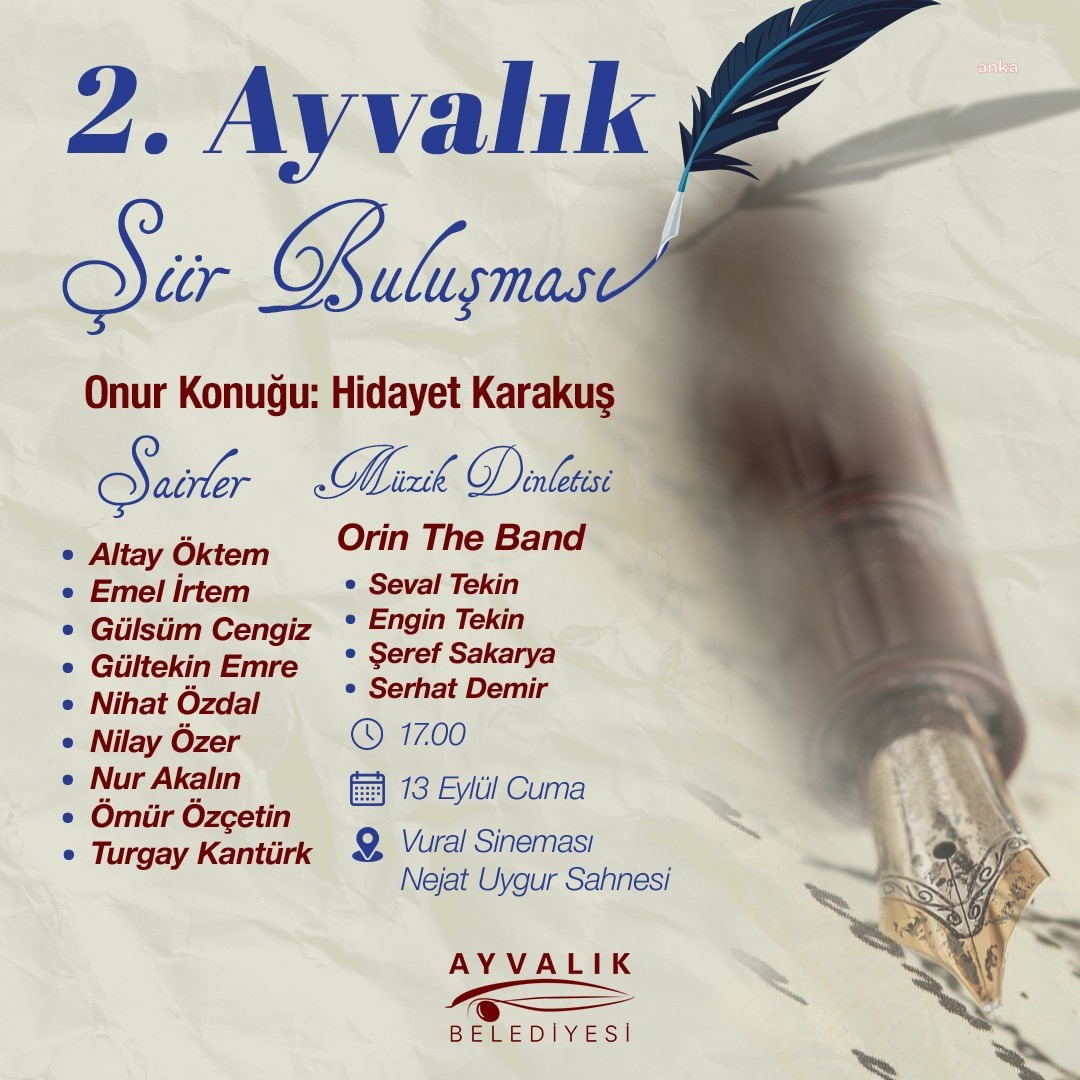 2. Ayvalık Şiir Buluşmaları başlıyor