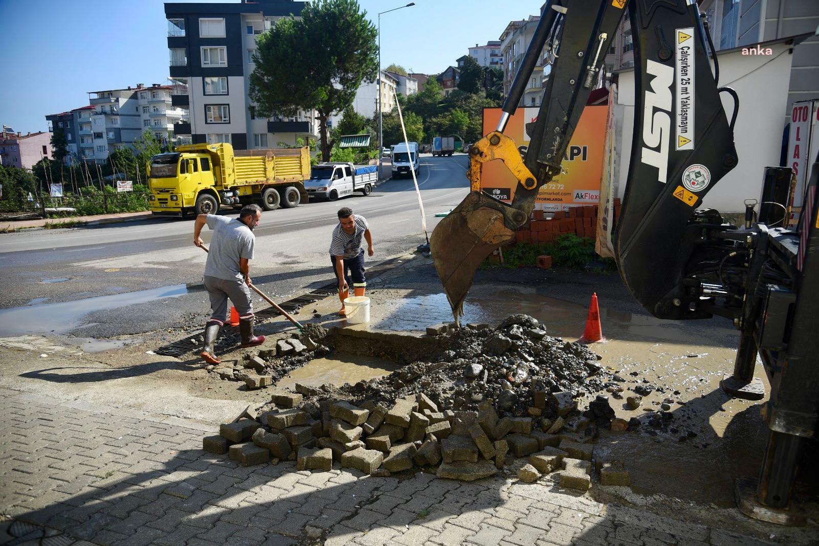 Giresun Belediyesi'nin yaptığı altyapı çalışmaları devam ediyor