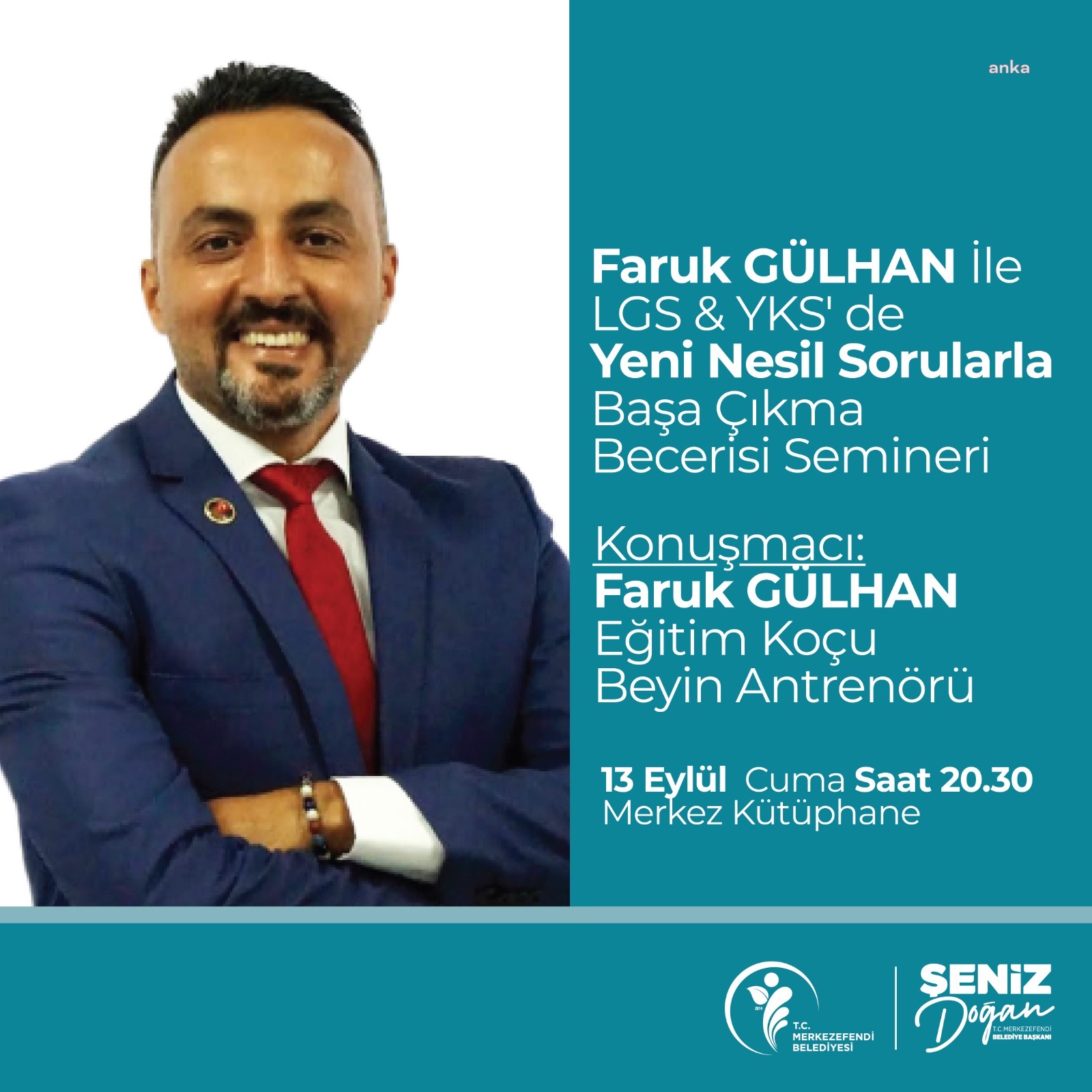Merkezefendi Belediyesi'nden öğrencilere 'LGS-YKS Yeni Nesil Sorularla Başa Çıkma Becerisi Semineri'