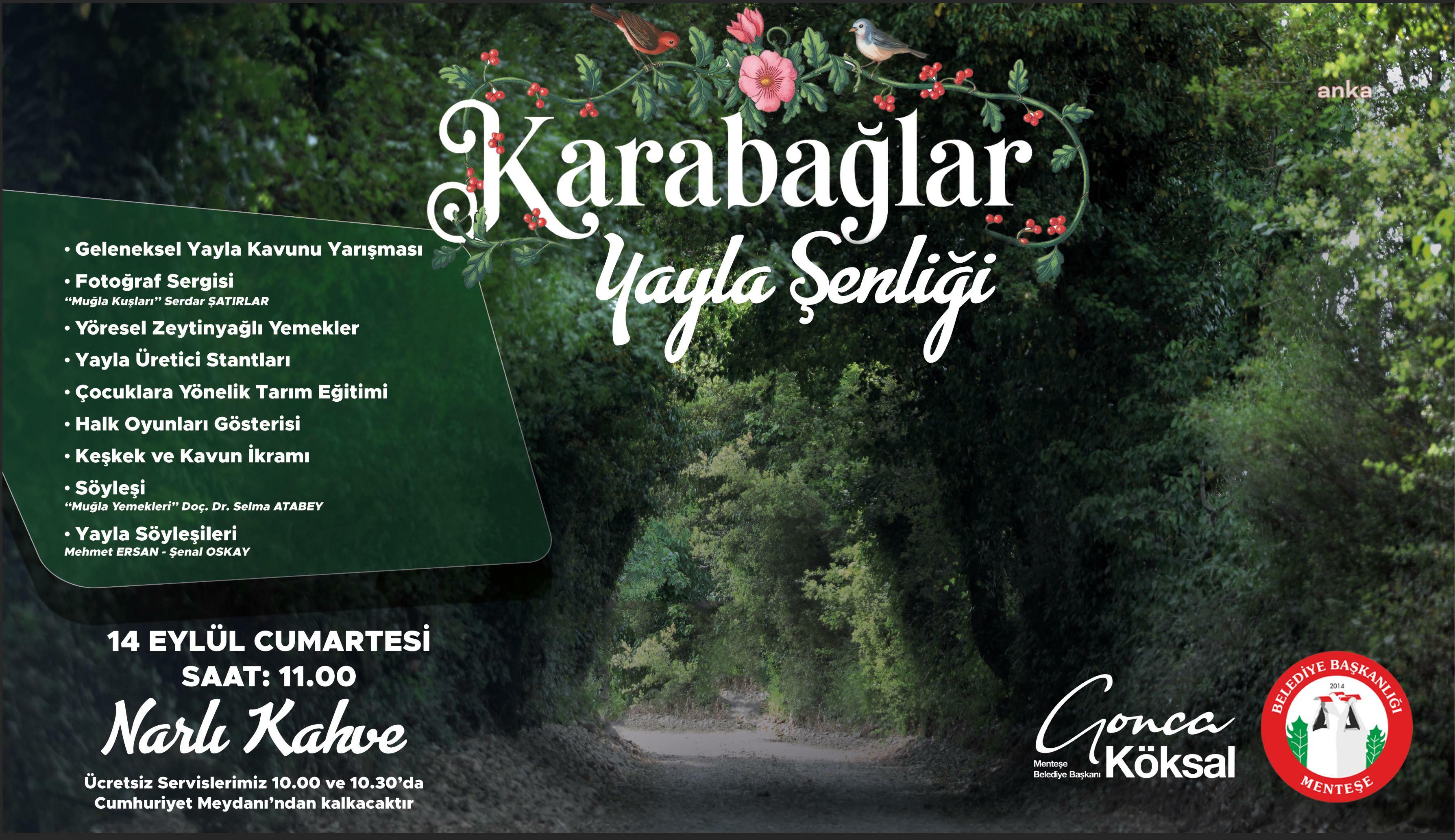Menteşe Belediyesi'nin düzenlediği Karabağlar Yayla Şenlikleri başlıyor