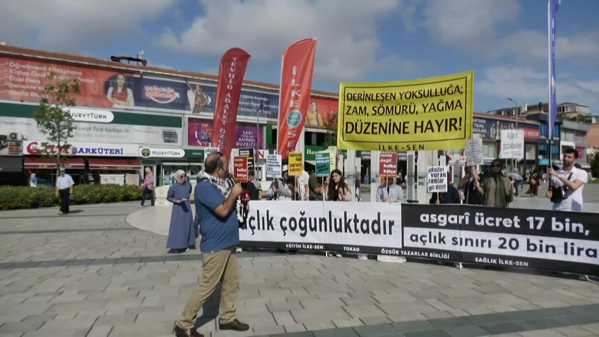 Bir grup sendika ve dernek temsilcisinden Üsküdar'da açıklama: Emekçilere kölelik ve sefalet dayatılıyor