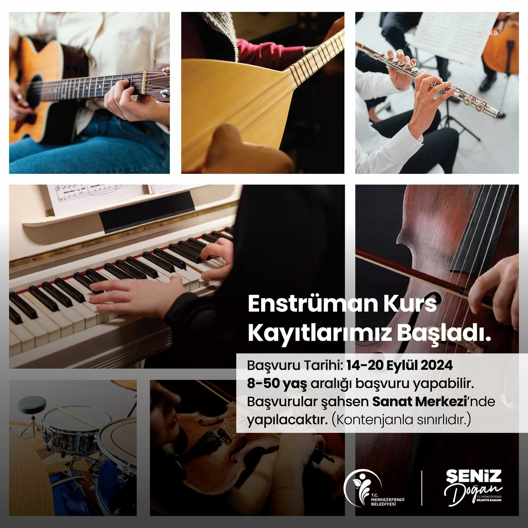 Merkezefendi’de enstrüman kurslarına kayıtlar başladı