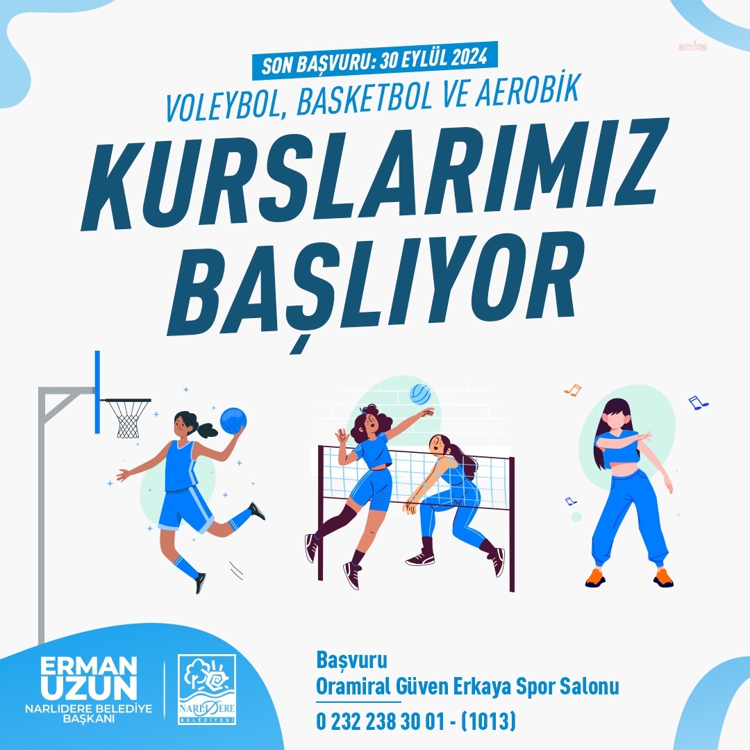 Narlıdere Belediyesi Spor Kursları başlıyor