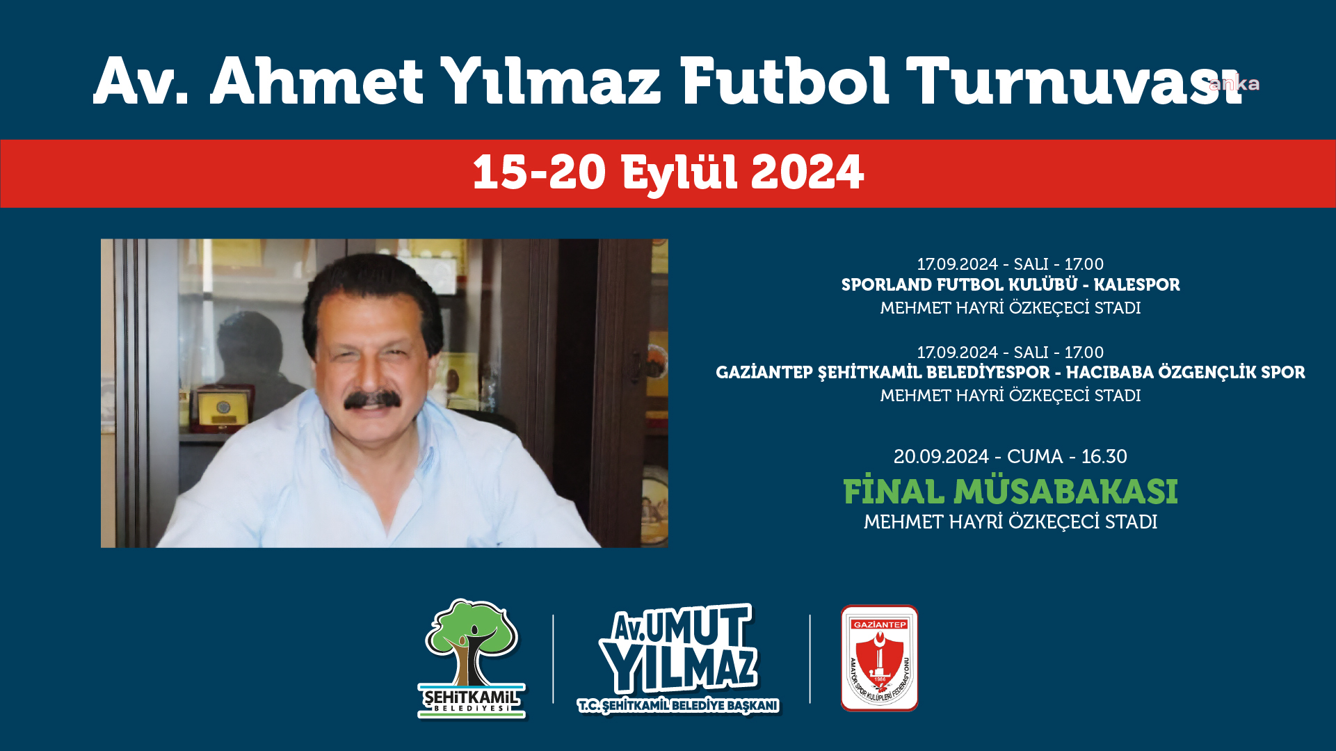 Şehitkamil Belediyesi'nden ilçenin ilk başkanı anısına futbol turnuvası