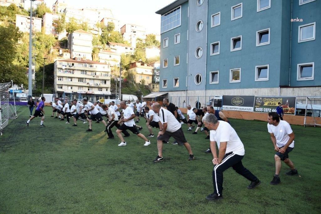 Karadeniz Ereğli Zabıta Müdürlüğü personeli zinde kalmak için spor yapıyor