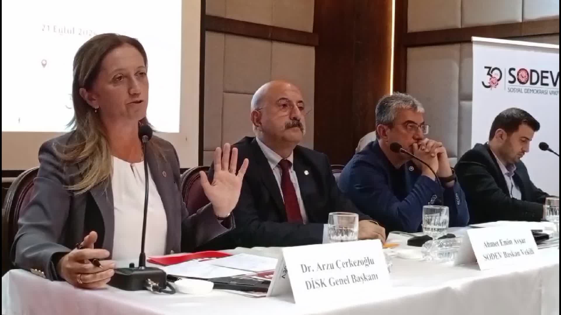 DİSK Genel Başkanı Arzu Çerkezoğlu: “3 Ekim'de Ankara'da kitlesel miting yapacağız”
