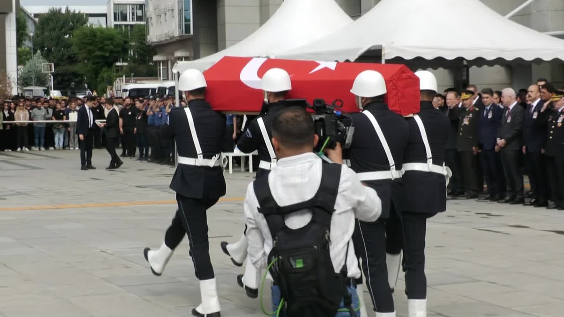 Şehit polis memuru Şeyda Yılmaz için tören düzenlendi