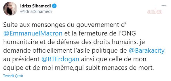 FRANSA’DA, “RADİKAL İSLAM FİKİRLERİ YAYMA” SUÇUYLA KAPATILAN DERNEĞİN BAŞKANI, TÜRKİYE’DEN SIĞINMA İSTEDİ