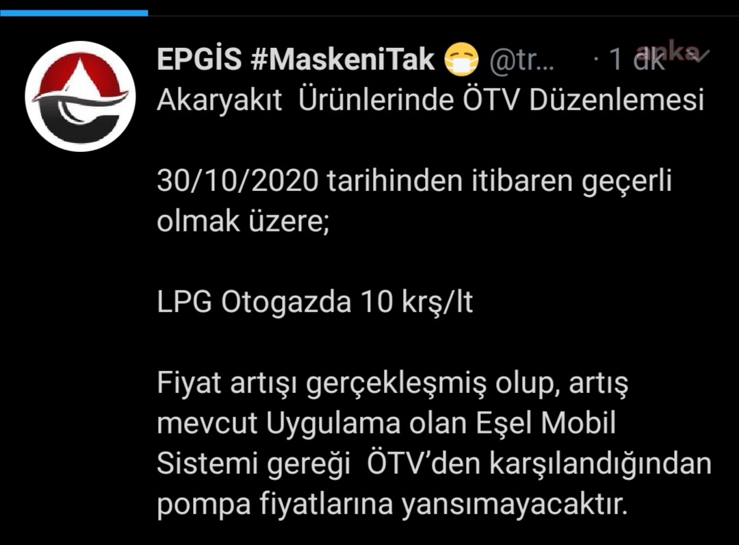 LPG’YE 10 KURUŞ ZAM GELİYOR