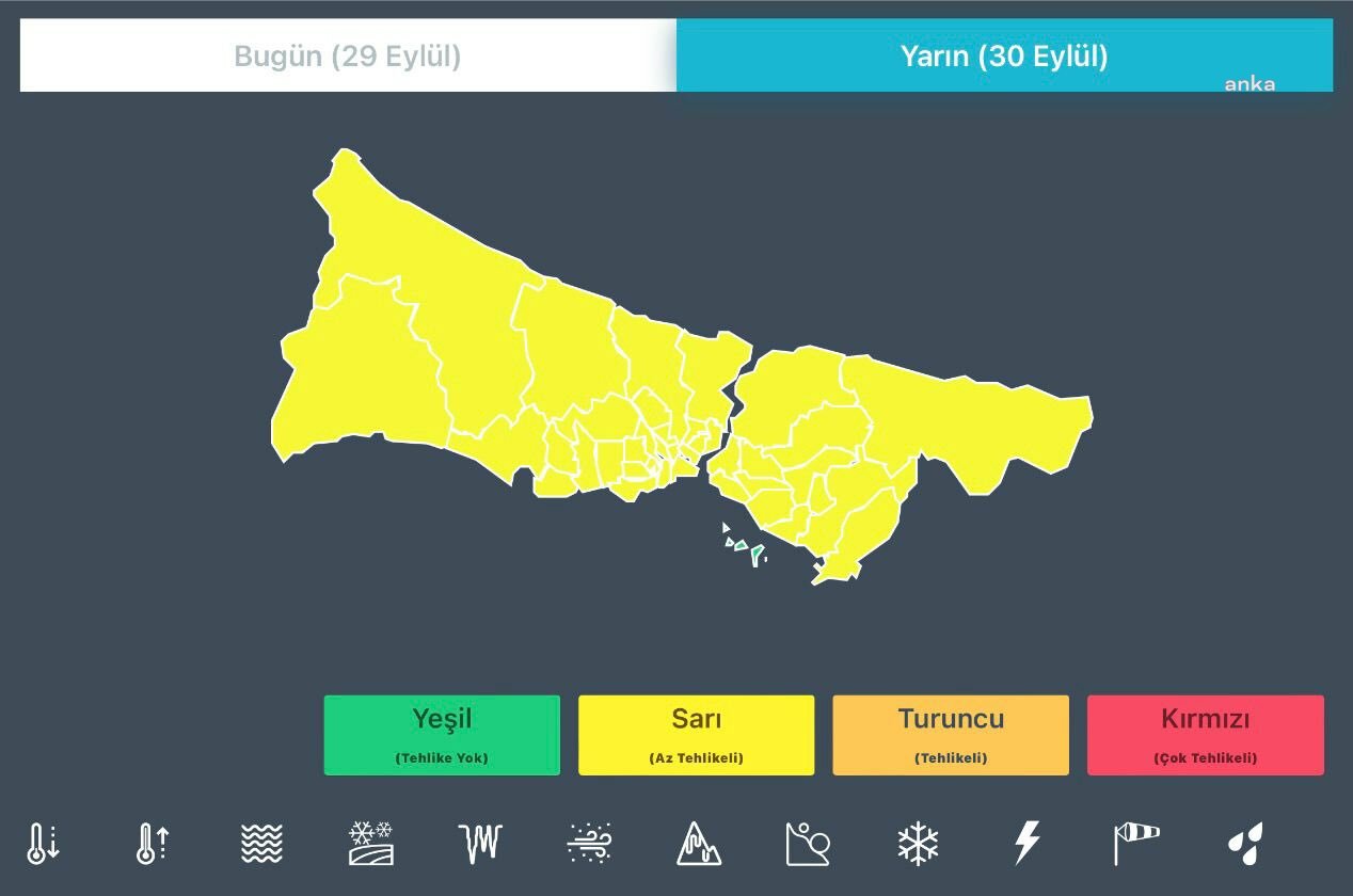 İstanbul'da bu gece için yağış uyarısı