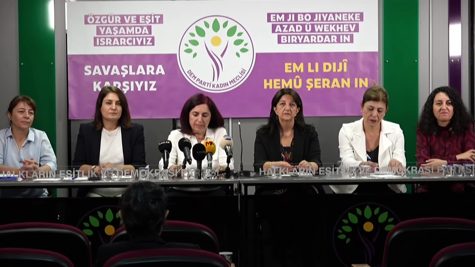 DEM Parti Kadın Meclisi'nden savaş karşıtı deklarasyon: "Barış istiyoruz, barış istemeliyiz, barışı inşa etmeliyiz"
