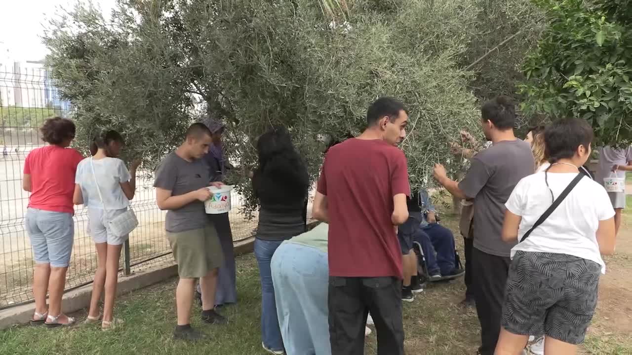 Muratpaşa Belediyesi Adalya Vakfı Engelsiz Kafe’nin özel çocukları, salamura zeytin yaptı