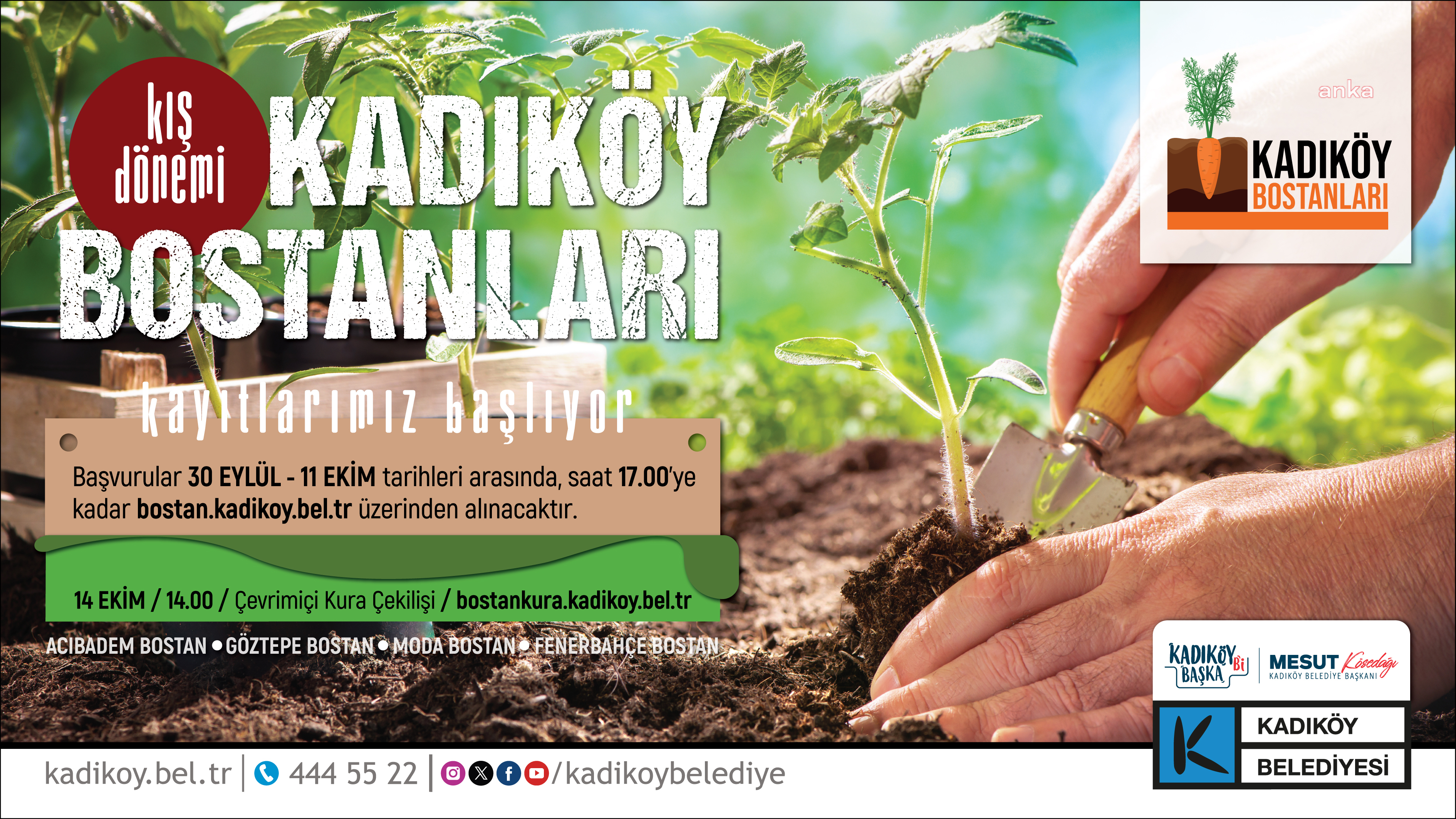 Kadıköy Bostanları’nda kış dönemi başvuruları başladı