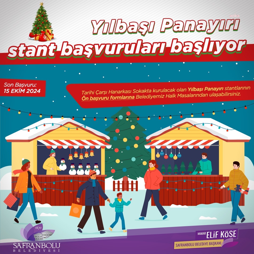Safranbolu Belediyesi’nin Yılbaşı Panayırı için stant başvuruları başladı