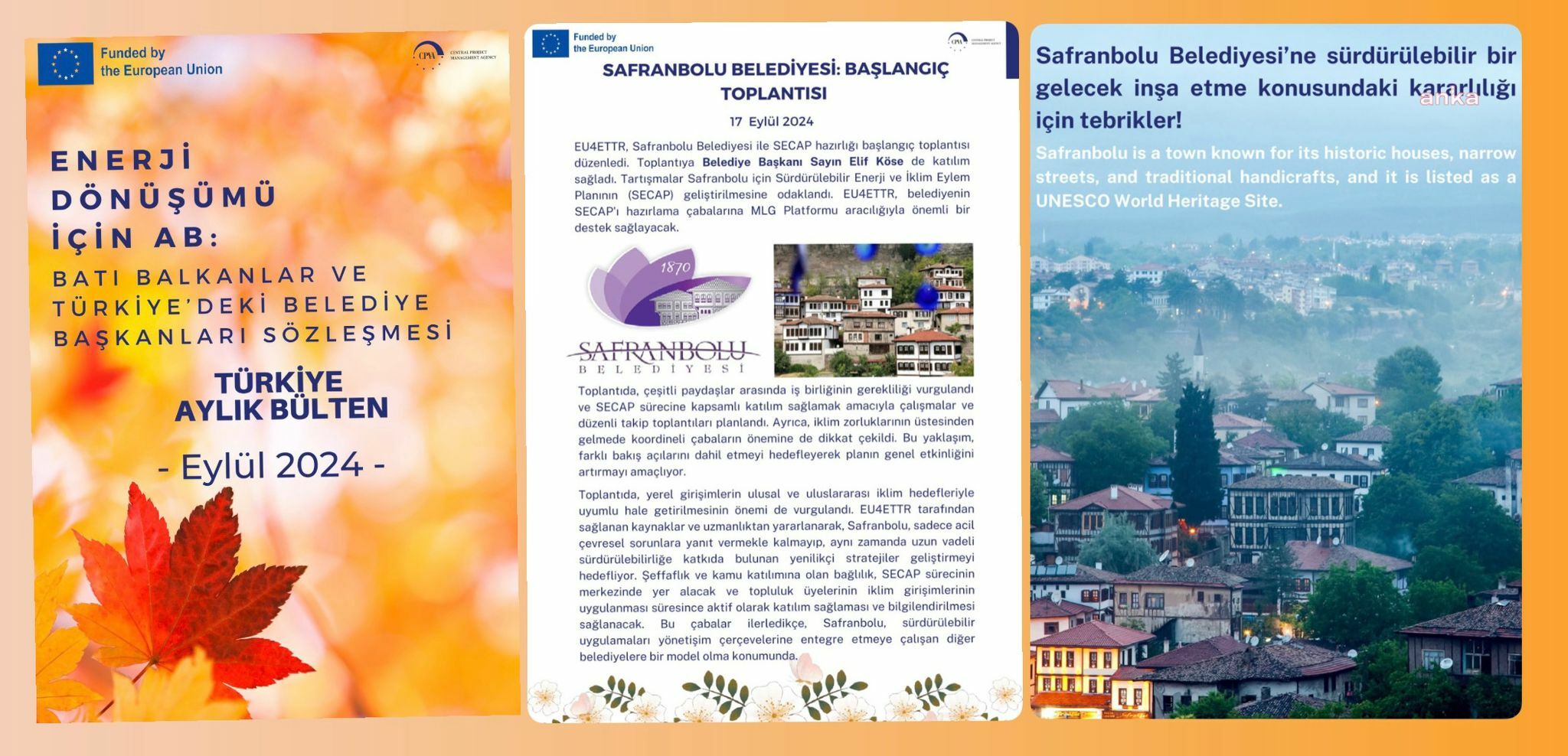 Safranbolu Belediyesi, Avrupa Birliği Eylül bülteninde