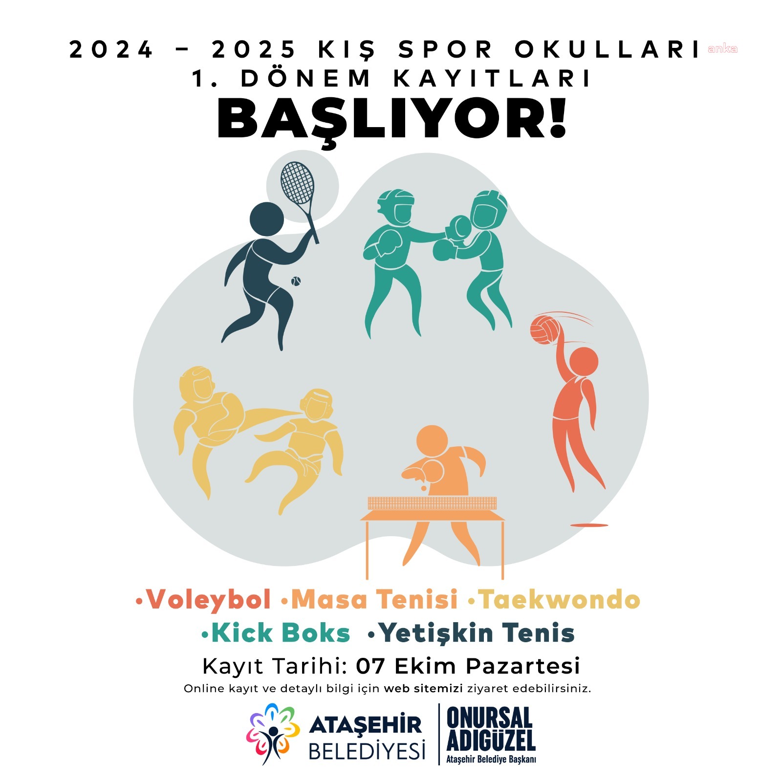 Ataşehir Belediyesi’nin Kış Spor Okulları'nda beş branşta ücretsiz eğitim verilecek