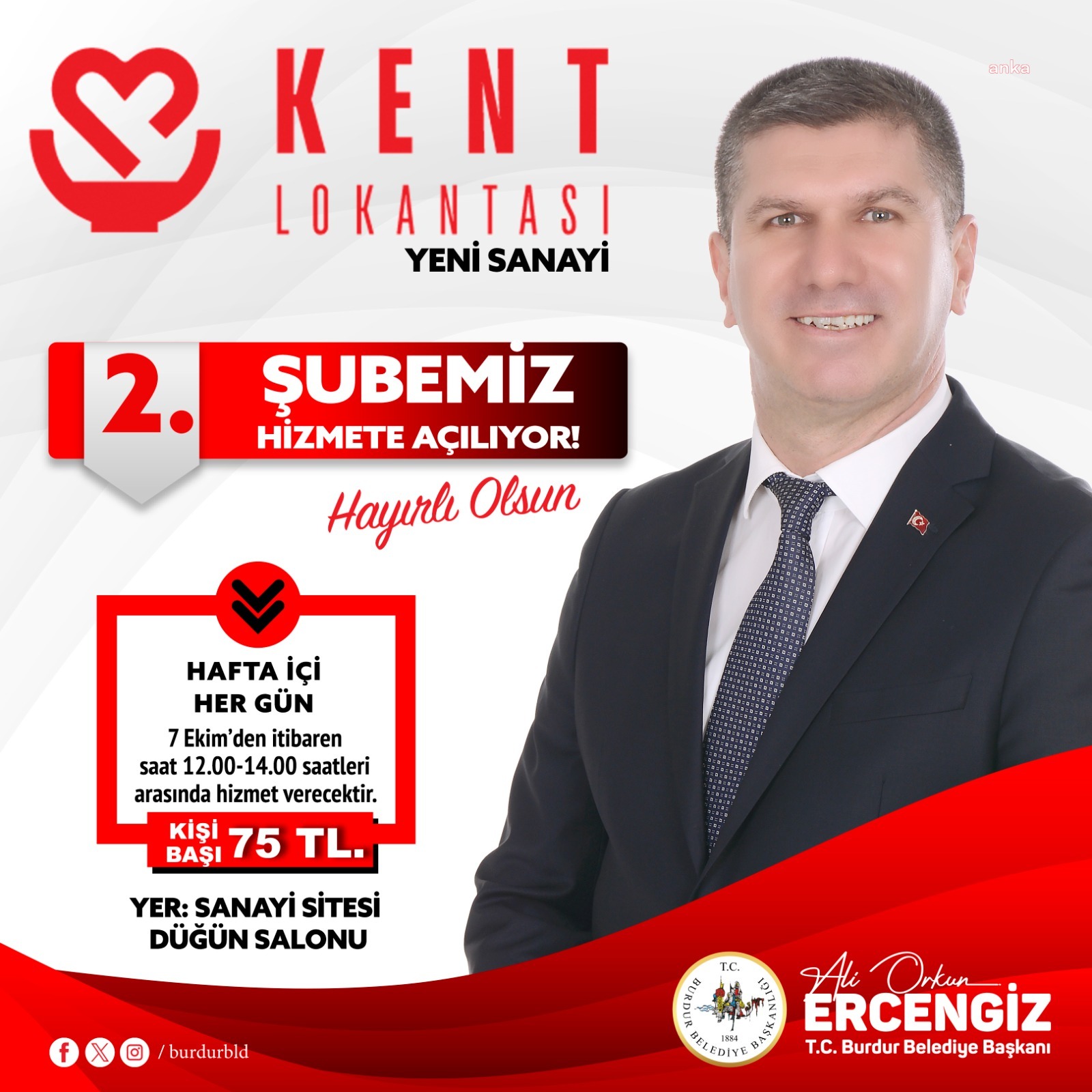 Burdur Belediyesi, Kent Lokantası'nın ikinci şubesini hizmete açtı