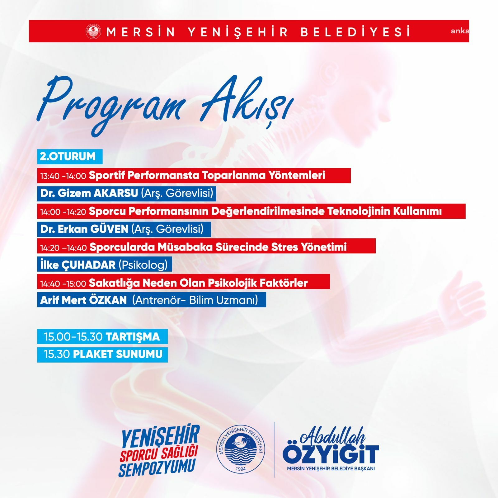 Yenişehir Belediyesi Sporcu Sağlığı Sempozyumu düzenliyor
