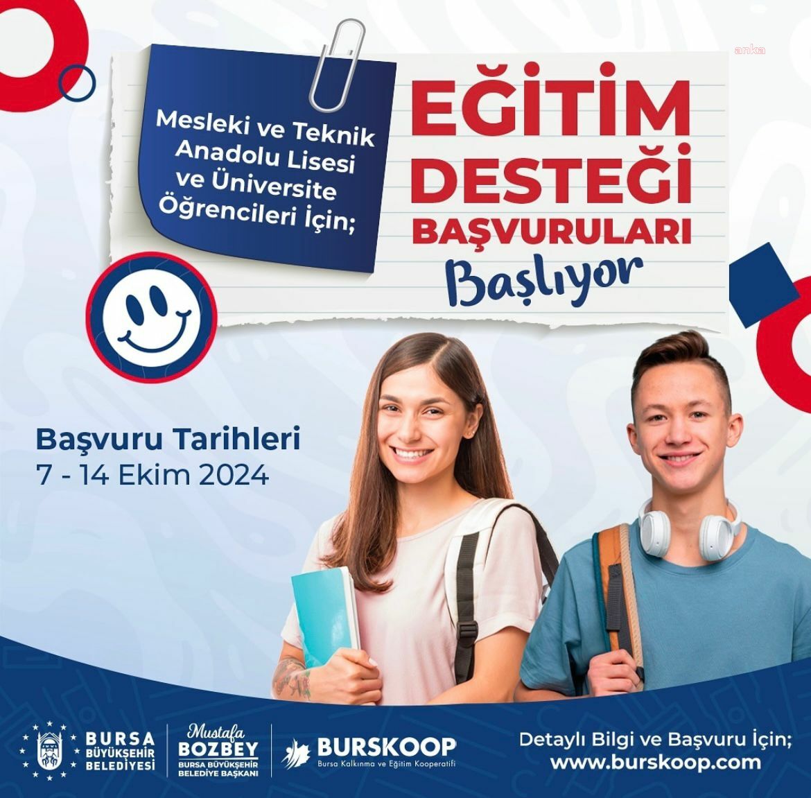 Bursa Büyükşehir Belediyesi'nin eğitim desteği başvuruları başlıyor