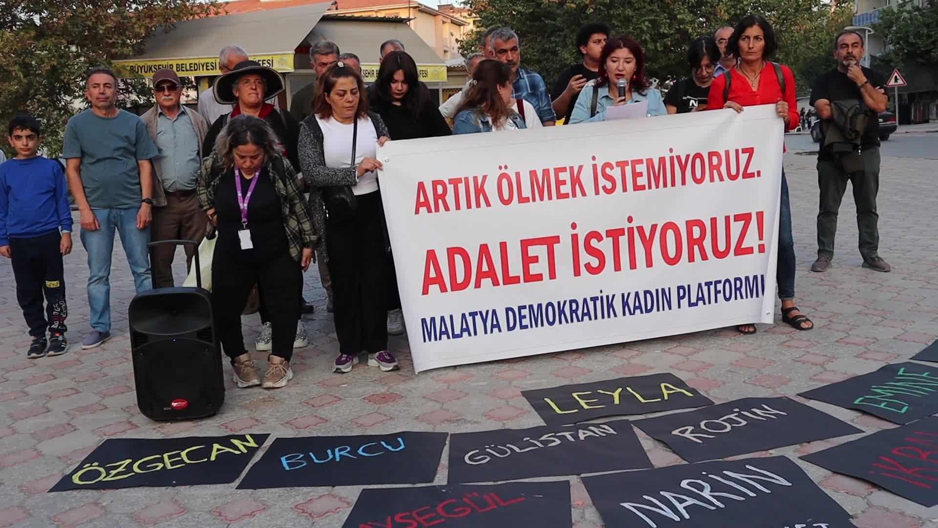 Malatya’da kadın cinayetlerine tepki: "Şiddete, karanlığa, hukuksuzluğa geçit yok"