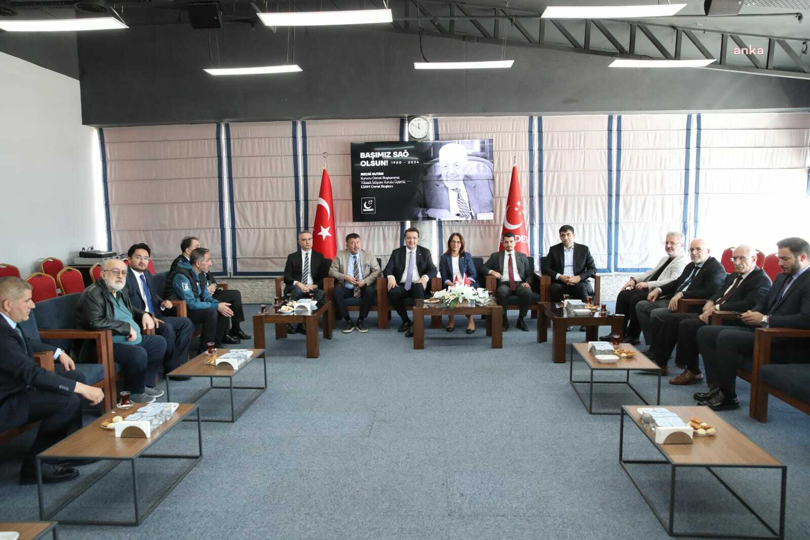 CHP ve Gelecek Partisi'nden, Saadet Partisi'ne taziye ziyareti