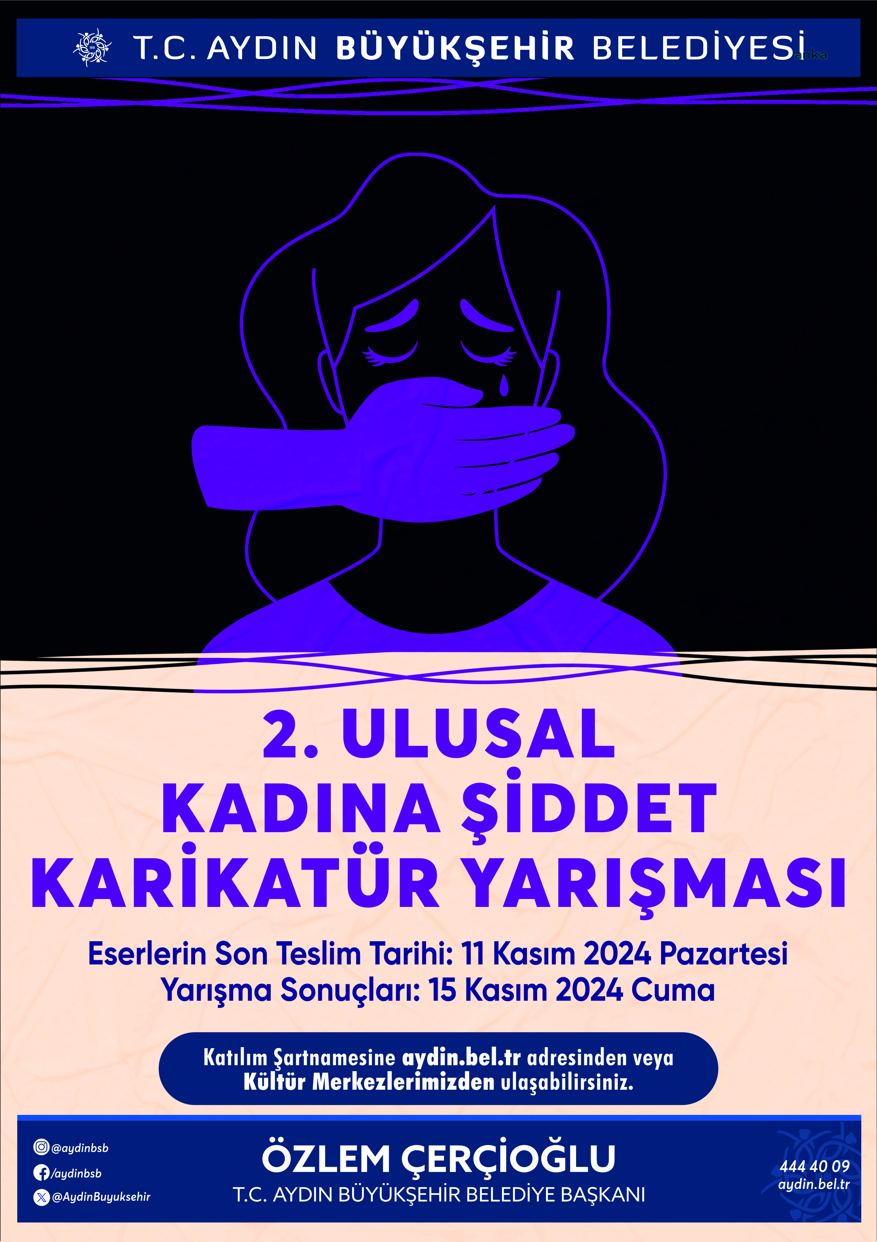 Aydın Büyükşehir Belediyesi'nin düzenlediği 2.Ulusal Kadına Şiddet Karikatür Yarışması başlıyor