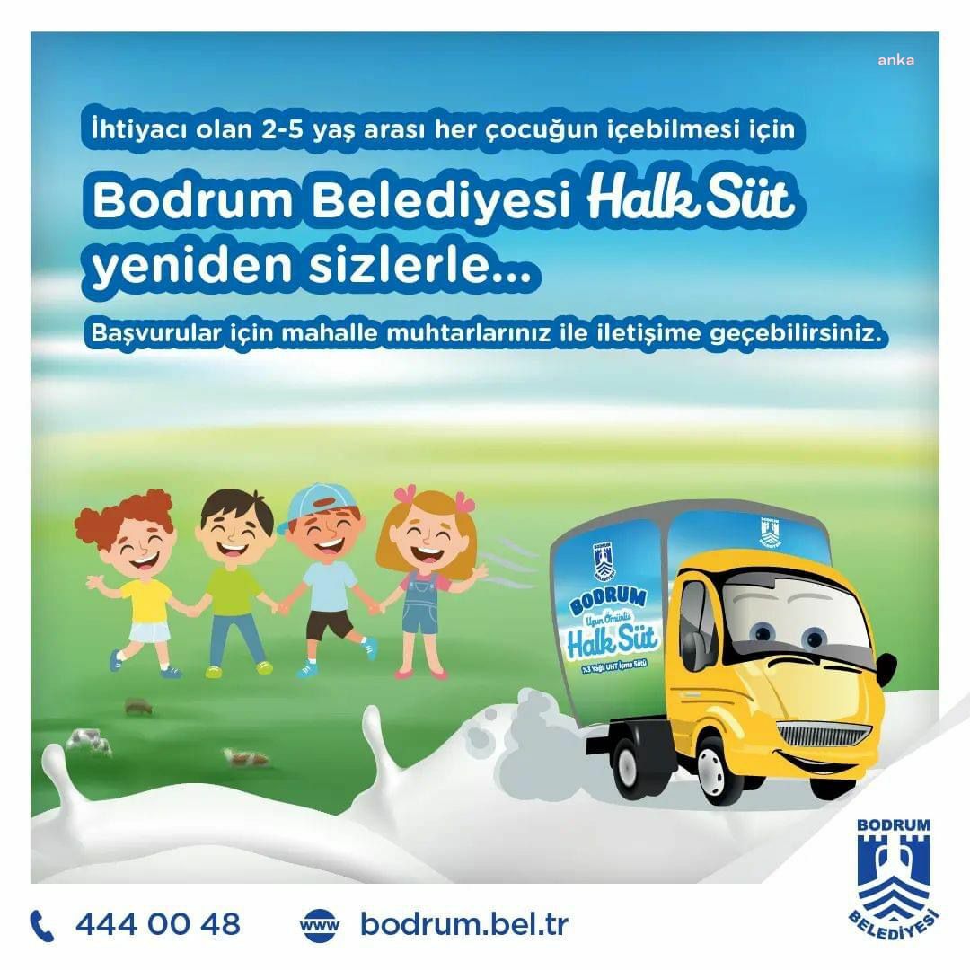 Bodrum’da Halk Süt dağıtımı devam ediyor