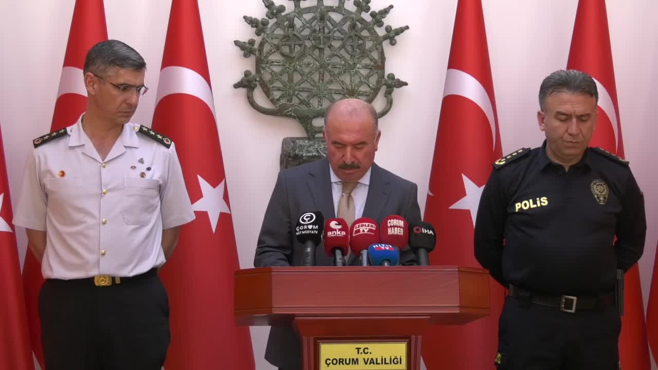 Çorum Valisi Ali Çalgan: Eylül ayında kentte meydana gelen olayların aydınlanma oranı yüzde 91,2'dir.