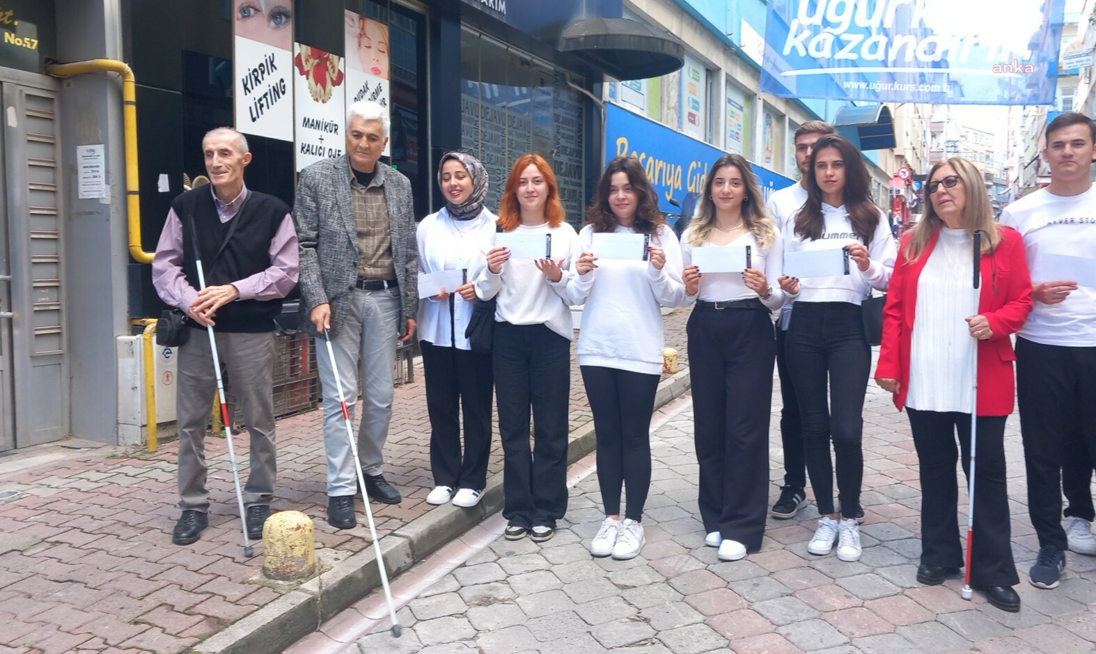 Samsun'da Altı Nokta Körler Derneği'nden 15 Ekim Dünya Beyaz Baston Günü etkinliği