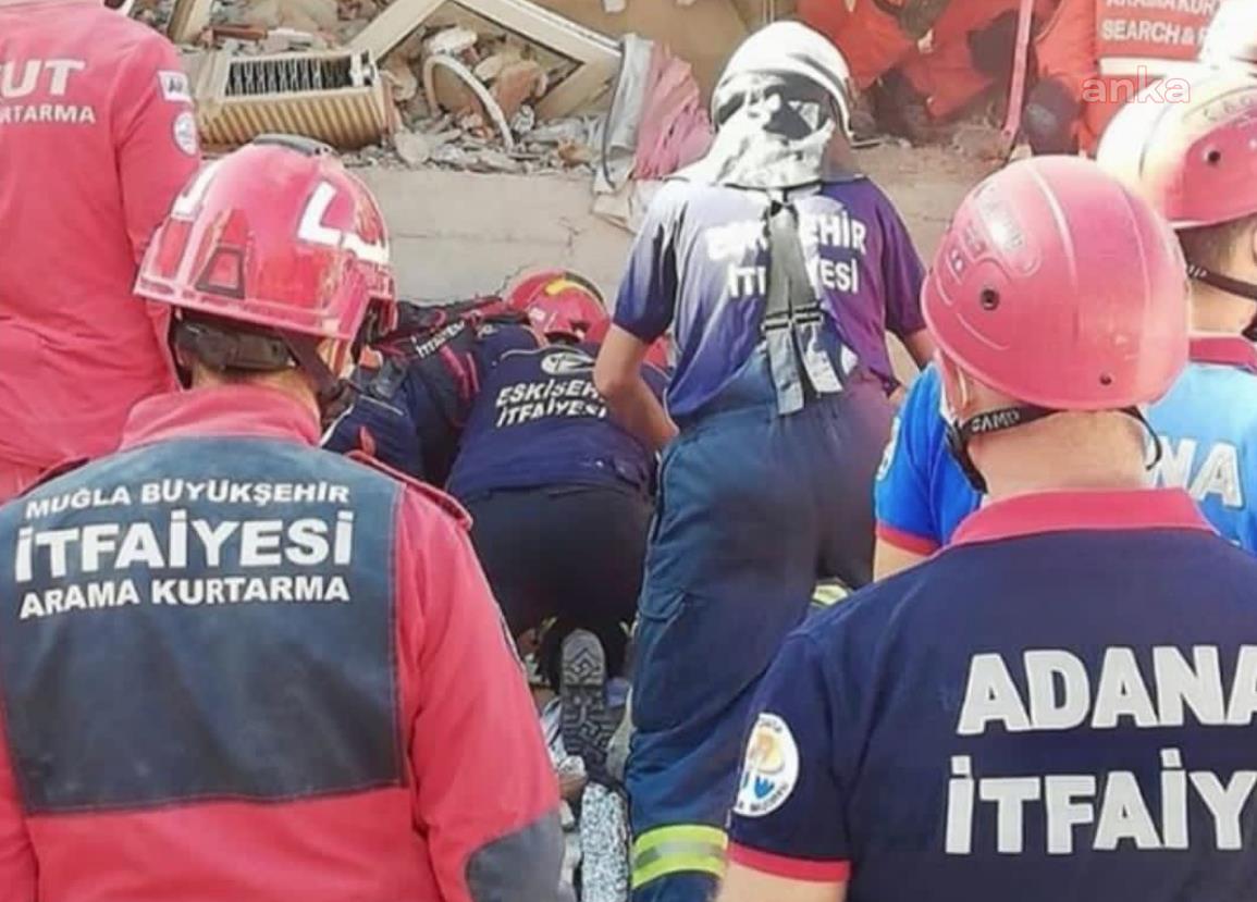 ADANA BÜYÜKŞEHİR EKİBİ, İZMİR'DE ENKAZ BAŞINDA