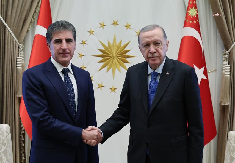 Cumhurbaşkanı Erdoğan, Irak Kürt Bölgesel Yönetimi Başkanı Barzani’yi kabul etti