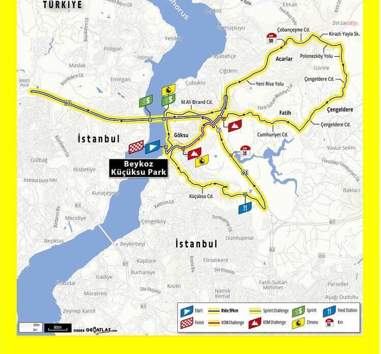 Türkiye'de ilk kez düzenlenecek L’etape By Tour de France Uluslararası Bisiklet Yarışı dolayısıyla Beykoz'da bazı yollar trafiğe kapatılacak