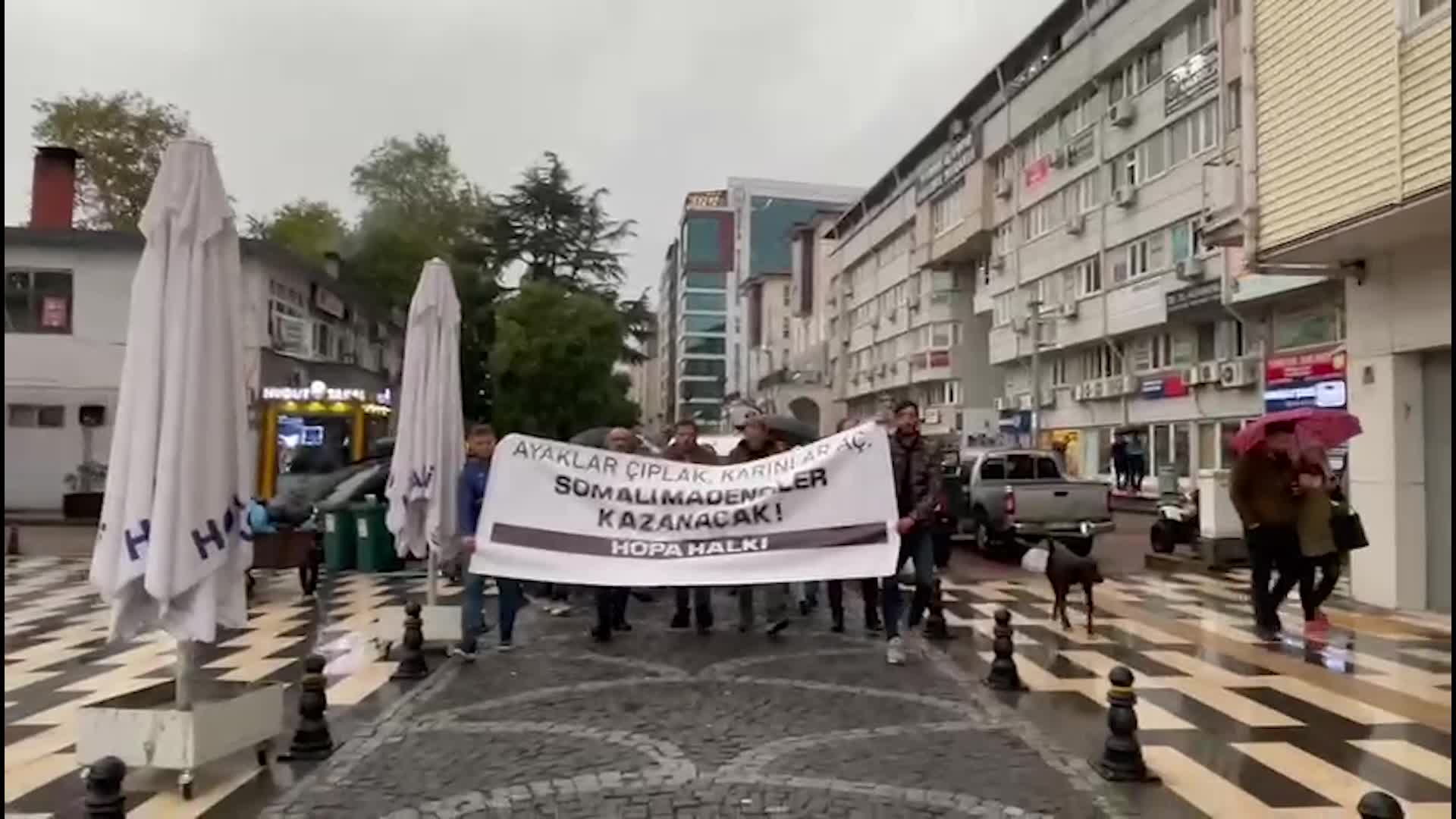 Artvin'de Fernas işçilerine destek yürüyüşü