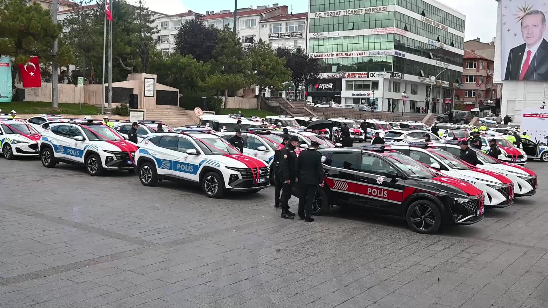 Yozgat’ta emniyet ve jandarmaya araç takviyesi