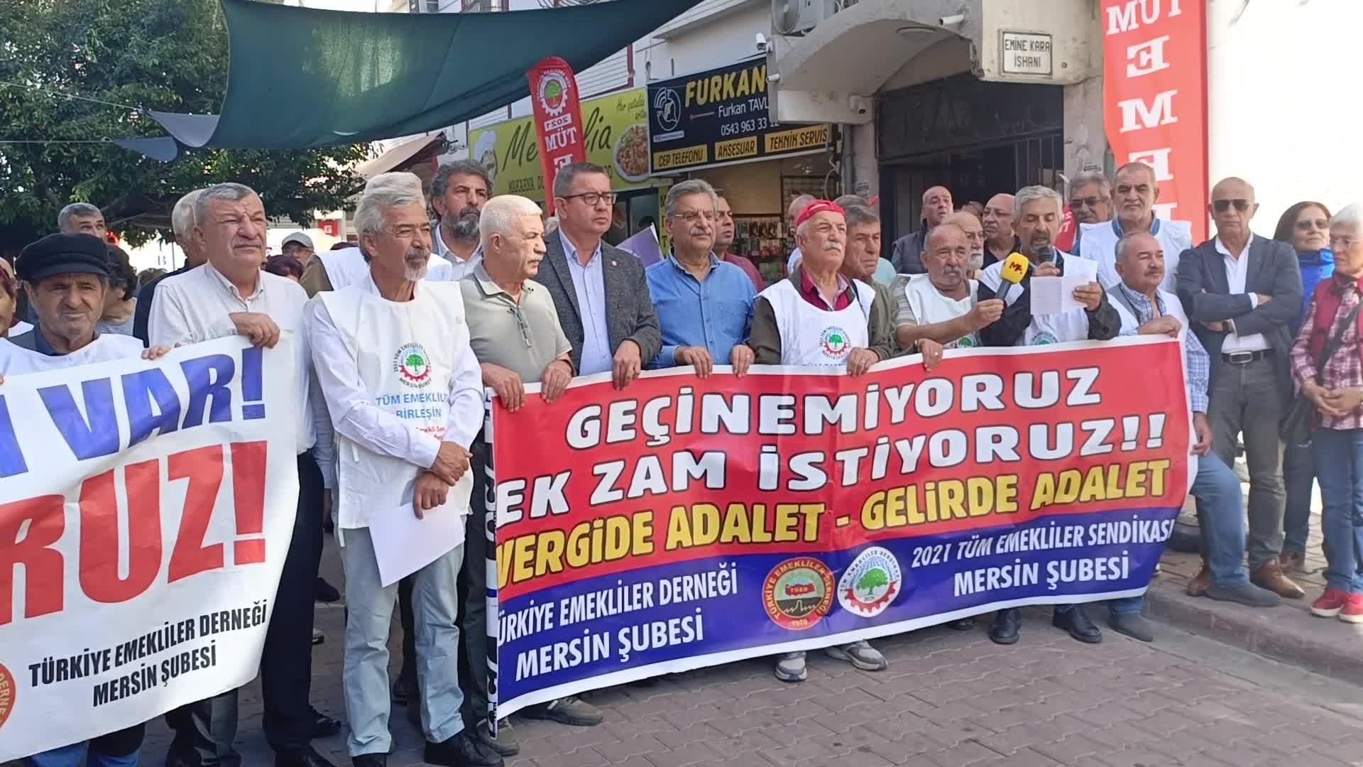 Emekliler Mersin'den seslendi: "Kira ödeyemez duruma geldik"