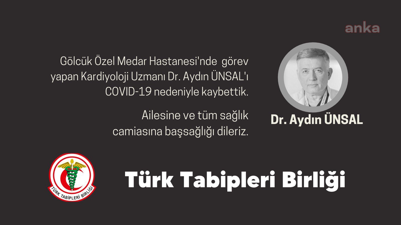 COVID-19 NEDENİYLE İKİ DOKTOR DAHA HAYATINI KAYBETTİ