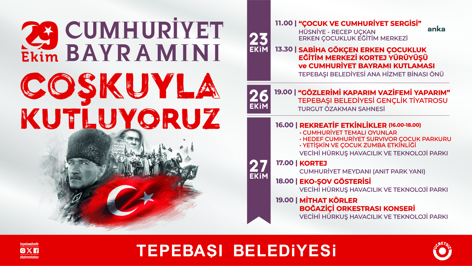 Tepebaşı, 29 Ekim coşkusunu yaşamaya hazırlanıyor